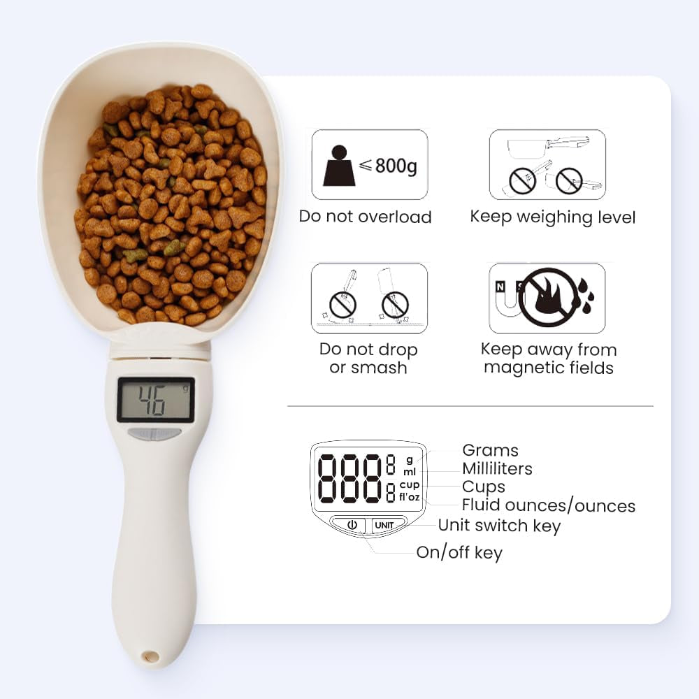 2025 New Digital Measuring Spoon, Food Measuring Scoop Scale 800G / 0.1G High Precision with LCD Screen, Display Electronic Measuring Spoon for Daily Meals and Kitchen Gadgets (1)